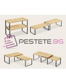 Двоен кухненски рафт бамбуков